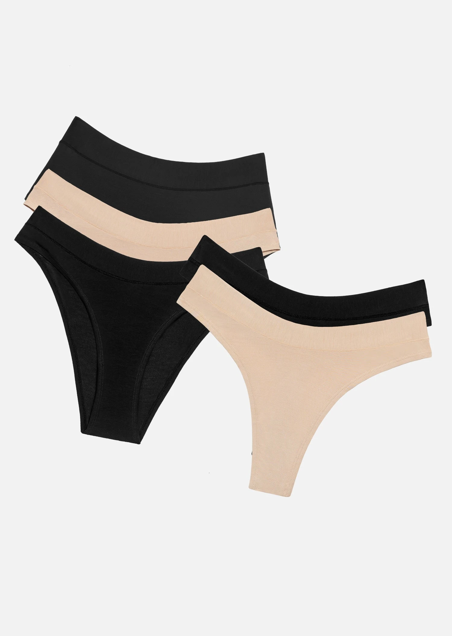 The Best Seller Pack Of 5 - Modal, Black & Sand 4 The Best Seller Pack Of 5 - Modal, Black & Sand - Image 2