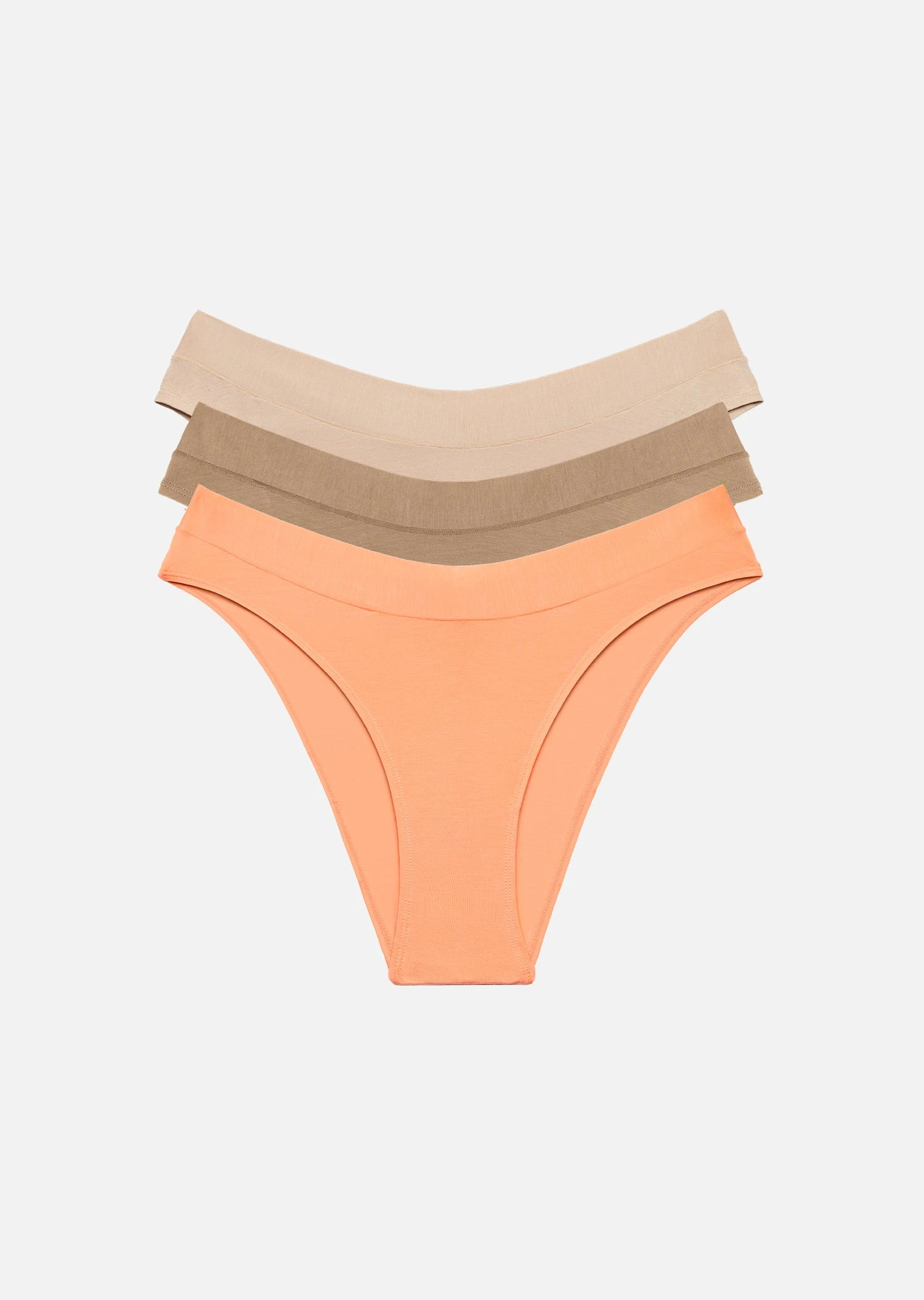The Bikini Pack Of 3 - Modal, Coral 3 The Bikini Pack Of 3 - Modal, Coral