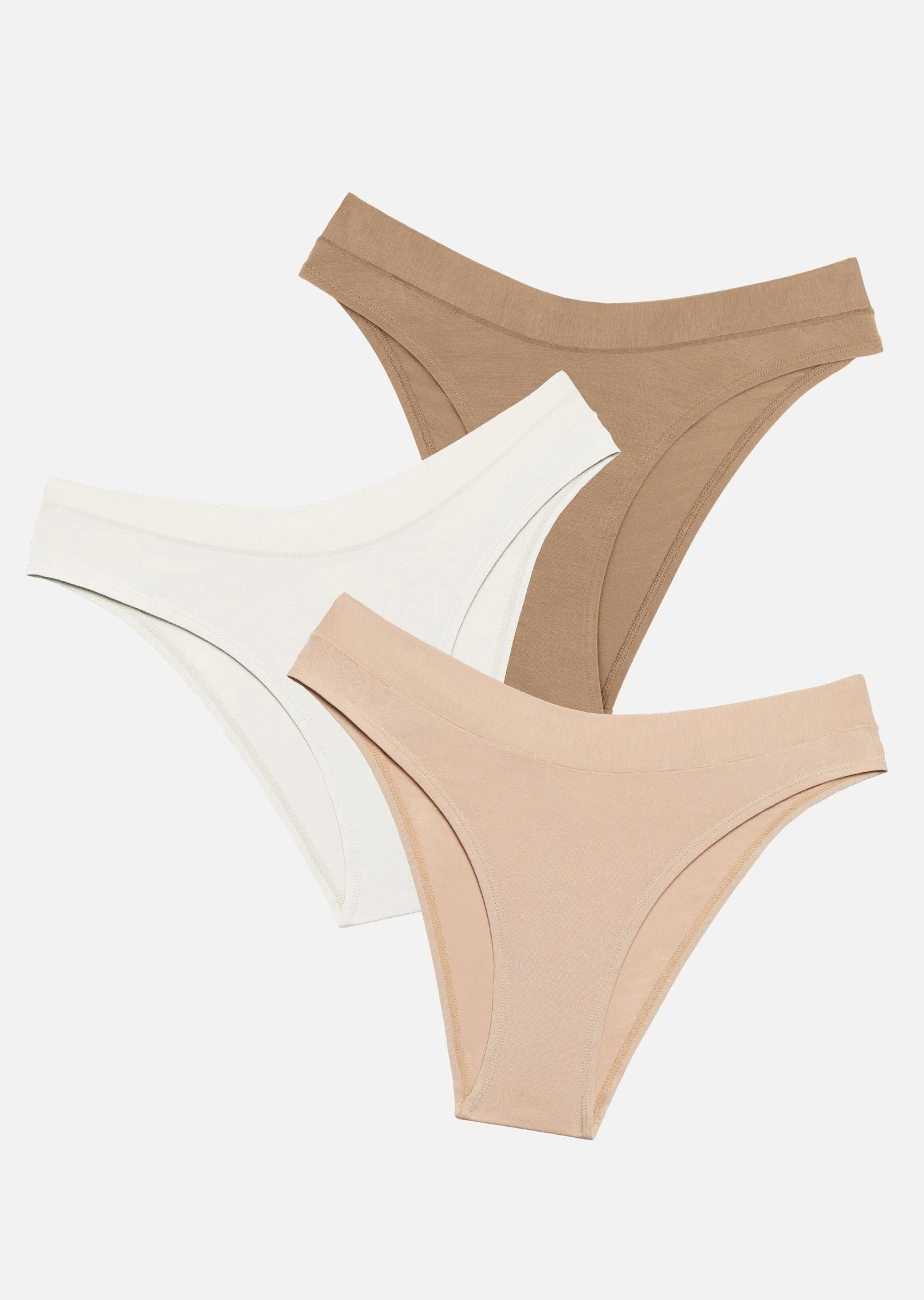 The Bikini Pack Of 3 - Modal, Sand 4 The Bikini Pack Of 3 - Modal, Sand - Image 2