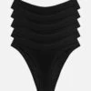 The Bikini Pack Of 5 - Modal, Black -Velisse Bikini Shop clp the bikini pack of 5 modal black b0 02 1