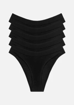 The Bikini Pack Of 5 - Modal, Black