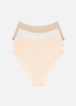 The Highwaist Pack Of 3 - Modal, Blush