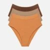 The Highwaist Pack Of 3 - Modal, Caramel -Velisse Bikini Shop clp the highwaist pack of 3 modal caramel b0 01