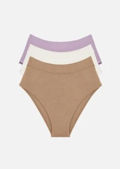 The Highwaist Pack Of 3 - Modal, Salt