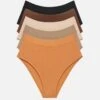 The Highwaist Pack Of 5 - Modal, Caramel -Velisse Bikini Shop clp the highwaist pack of 5 modal caramel b0 01 1
