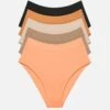 The Highwaist Pack Of 5 - Modal, Coral -Velisse Bikini Shop clp the highwaist pack of 5 modal coral b0 01 1