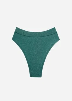 The Highwaist Thong - Lurex, Teal Sparkle