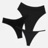 The Minimalist Pack Of 3 - Modal, Black 2 The Minimalist Pack Of 3 - Modal, Black -Velisse Bikini Shop clp the minimalist pack of 3 modal black b0 02