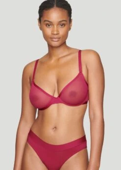 The Plunge - Mesh, Mulberry -Velisse Bikini Shop clp the plunge mesh mulberry b0 01