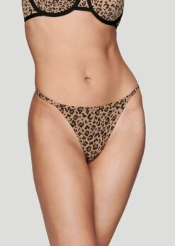 The String Thong - Modal, Leopard -Velisse Bikini Shop clp the string thong modal leopard b0 01