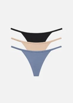 The String Thong Pack Of 3 - Modal, Dawn -Velisse Bikini Shop clp the string thong pack of 3 modal dawn b0 02