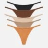 The String Thong Pack Of 5 - Modal, Caramel -Velisse Bikini Shop clp the string thong pack of 5 modal caramel b0 01 1