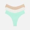 The Thong Pack Of 3 - Modal, Aqua -Velisse Bikini Shop clp the thong pack of 3 modal aqua b0 01
