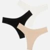The Thong Pack Of 3 - Modal, Black & Salt -Velisse Bikini Shop clp the thong pack of 3 modal black salt b0 01 1