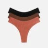 The Thong Pack Of 3 - Modal, Clay -Velisse Bikini Shop clp the thong pack of 3 modal clay b0 02 1