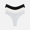 The Thong Pack Of 3 - Modal, Heather Grey 1 The Thong Pack Of 3 - Modal, Heather Grey -Velisse Bikini Shop clp the thong pack of 3 modal melange b0 01