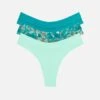 The Thong Pack Of 3 - Modal, Turquoise & Aqua -Velisse Bikini Shop clp the thong pack of 3 modal turquoise aqua b0 01