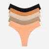 The Thong Pack Of 5 - Modal, Coral -Velisse Bikini Shop clp the thong pack of 5 modal coral b0 01