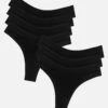 The Thong Pack Of 7 - Modal, Black 2 The Thong Pack Of 7 - Modal, Black -Velisse Bikini Shop clp the thong pack of 7 modal black b0 02