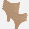 The Thong Pack Of 7 - Modal, Taupe -Velisse Bikini Shop clp the thong pack of 7 modal taupe b0 02 1