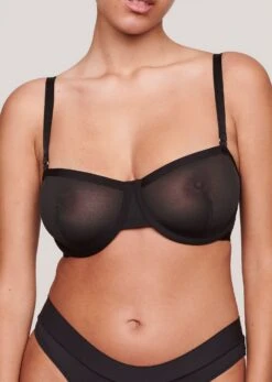 The Balconette - Mesh, Black -Velisse Bikini Shop pdp the balconette mesh black b2 01