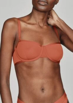 The Balconette - Mesh, Clay -Velisse Bikini Shop pdp the balconette mesh clay b1 01