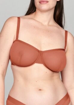 The Balconette - Mesh, Clay -Velisse Bikini Shop pdp the balconette mesh clay b3 01