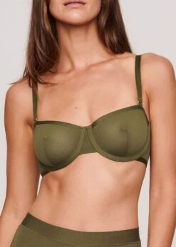 The Balconette - Mesh, Moss -Velisse Bikini Shop pdp the balconette mesh moss b1 01