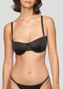 The Balconette - Satin, Black Shine 39 The Balconette - Satin, Black Shine -Velisse Bikini Shop pdp the balconette satin black shine b1 01