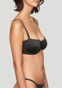 The Balconette - Satin, Black Shine 40 The Balconette - Satin, Black Shine -Velisse Bikini Shop pdp the balconette satin black shine b1 02