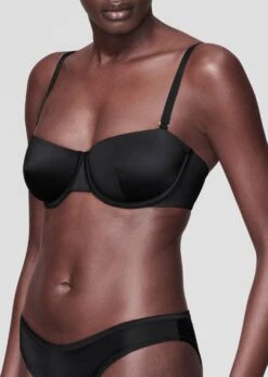 The Balconette - Satin, Black Shine 25 The Balconette - Satin, Black Shine -Velisse Bikini Shop pdp the balconette satin black shine b2 02
