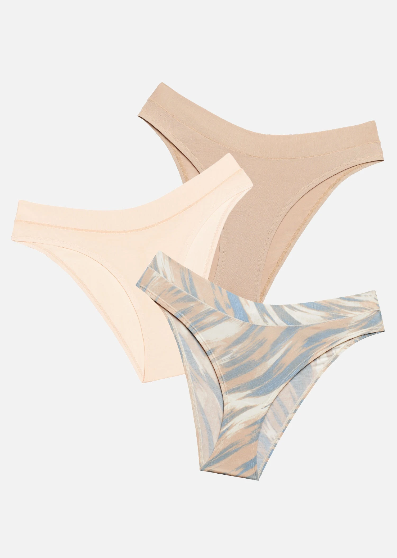 The Bikini Pack Of 3 - Modal, Brush Print 5 The Bikini Pack Of 3 - Modal, Brush Print - Image 3