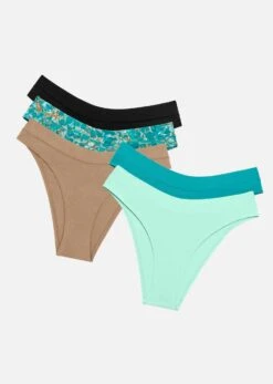 The Bikini Pack Of 5 - Modal, Turquoise & Aqua -Velisse Bikini Shop pdp the bikini pack of 5 modal turquoise aqua b0 01
