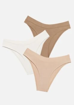The Bikini Pack Of 3 - Modal, Sand -Velisse Bikini Shop pdp the bikini set modal taupe sand salt set of 3 b0 01