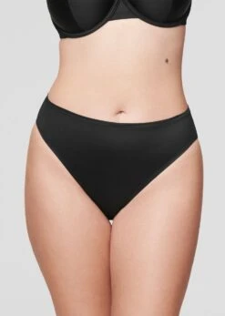 The High Cut - Satin, Black Shine -Velisse Bikini Shop pdp the high cut satin black shine b0 01