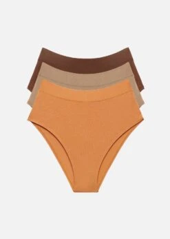 The Highwaist Pack Of 3 - Modal, Caramel -Velisse Bikini Shop pdp the highwaist pack of 3 modal caramel b0 01 1