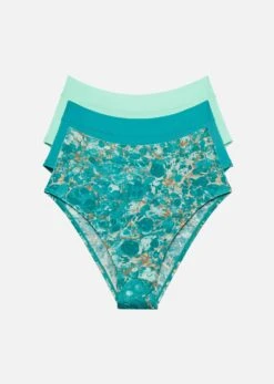 The Highwaist Pack Of 3 - Modal, Turquoise & Aqua -Velisse Bikini Shop pdp the highwaist pack of 3 modal turquoise aqua b0 01 1
