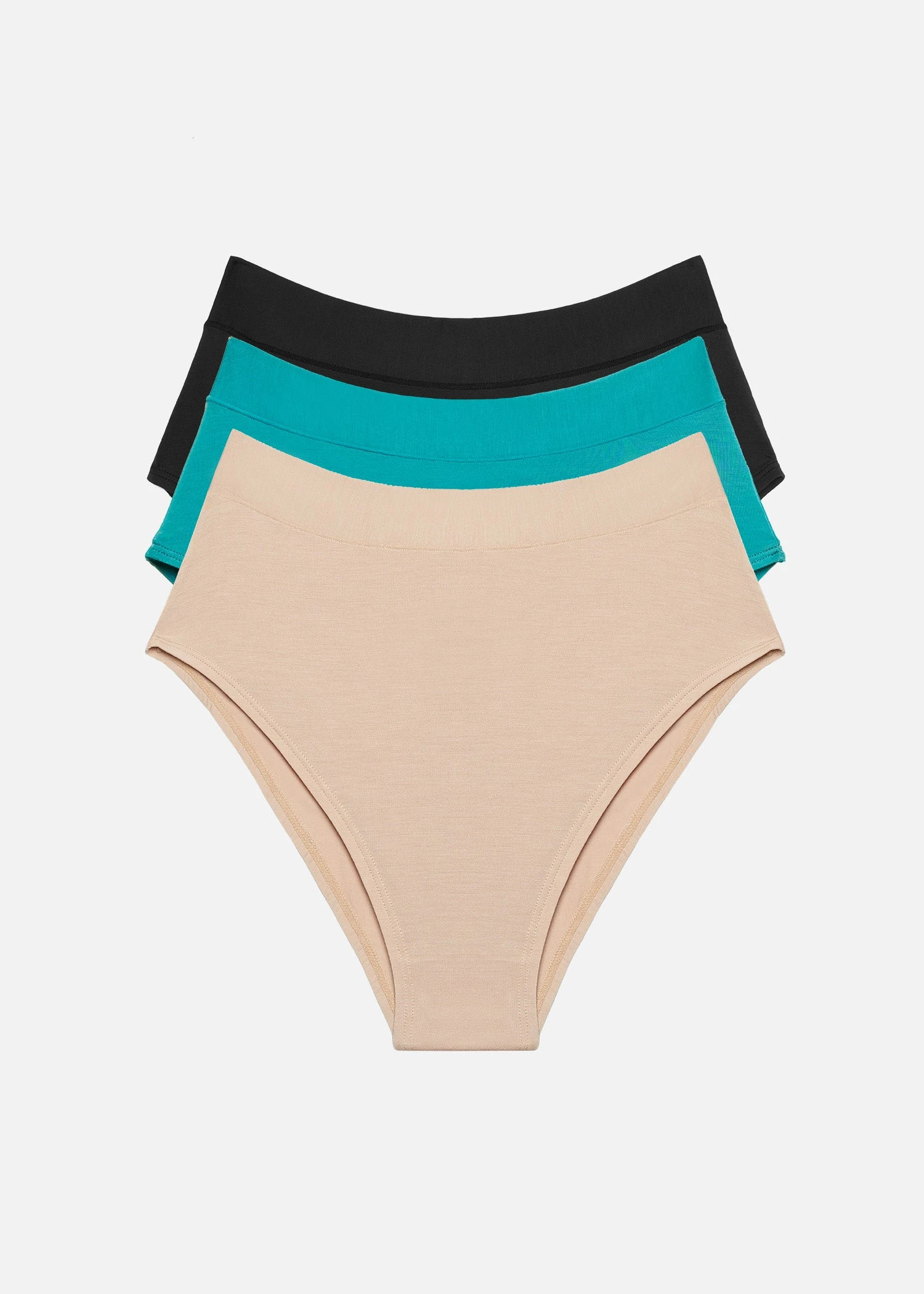 The Highwaist Pack Of 3 - Modal, Turquoise 5 The Highwaist Pack Of 3 - Modal, Turquoise - Image 3