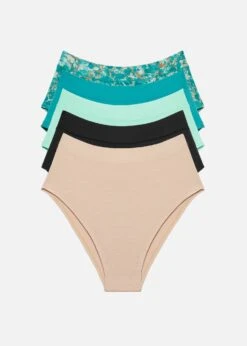 The Highwaist Pack Of 5 - Modal, Turquoise & Aqua 17 The Highwaist Pack Of 5 - Modal, Turquoise & Aqua -Velisse Bikini Shop pdp the highwaist pack of 5 modal turquoise aqua b0 01 cc7a7824 bae3 423c 97c2 ea6c893a6e3c 1