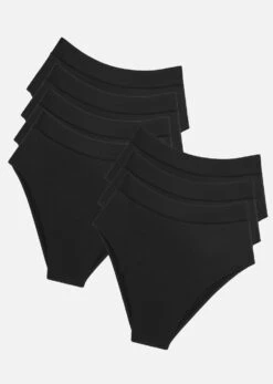 The Highwaist Pack Of 7 - Modal, Black -Velisse Bikini Shop pdp the highwaist set modal black set of 7 b0 01 1