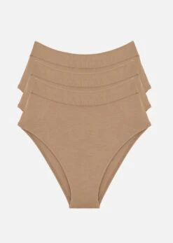 The Highwaist Pack Of 3 - Modal, Taupe -Velisse Bikini Shop pdp the highwaist set modal taupe set of 3 b0 01 1