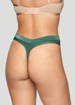 The Highwaist Thong - Lurex, Teal Sparkle -Velisse Bikini Shop pdp the highwaist thong lurex teal sparkle b0 03 1