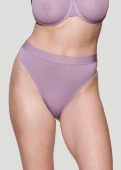 The Highwaist Thong - Modal, Amethyst -Velisse Bikini Shop pdp the highwaist thong modal amethyst b2 01