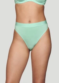 The Highwaist Thong - Modal, Aqua 10 The Highwaist Thong - Modal, Aqua -Velisse Bikini Shop pdp the highwaist thong modal aqua b0 01 1