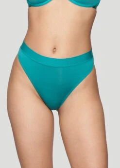 The Highwaist Thong - Modal, Turquoise -Velisse Bikini Shop pdp the highwaist thong modal turquoise b0 01 1