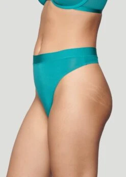 The Highwaist Thong - Modal, Turquoise -Velisse Bikini Shop pdp the highwaist thong modal turquoise b0 02 1