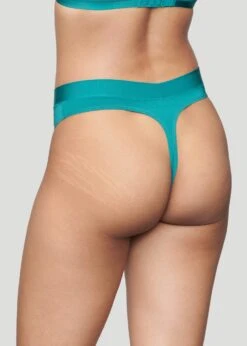 The Highwaist Thong - Modal, Turquoise 12 The Highwaist Thong - Modal, Turquoise -Velisse Bikini Shop pdp the highwaist thong modal turquoise b0 03