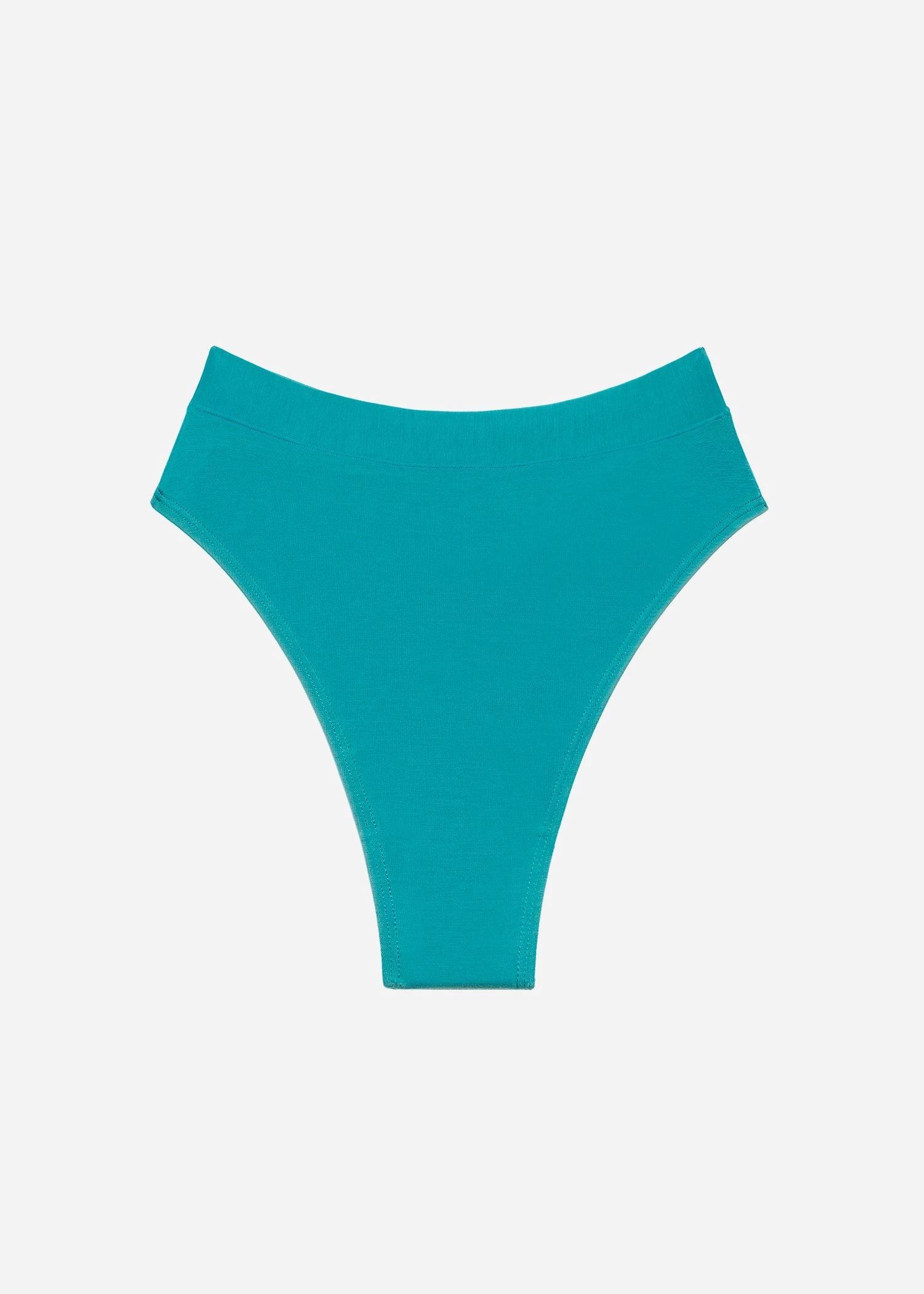 The Highwaist Thong - Modal, Turquoise 8 The Highwaist Thong - Modal, Turquoise - Image 6