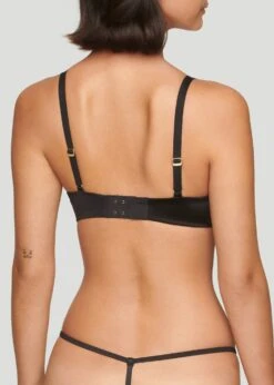 The Plunge - Satin, Black Shine -Velisse Bikini Shop pdp the plunge satin black shine b1 03