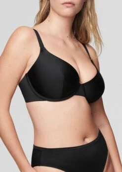 The Plunge - Satin, Black Shine -Velisse Bikini Shop pdp the plunge satin black shine b3 02